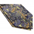 Καφέ/Μπλε/Κίτρινο Λαχούρι Ascot  Φουλάρια/Ascot