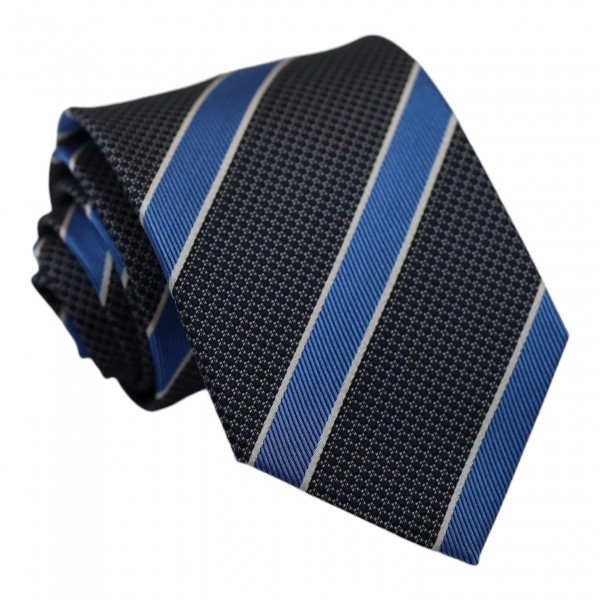 Μεταξωτή Γραβάτα Γκρι/Navy/Μπλε Ριγέ 8/9εκ. Γραβάτες Μεταξωτή Γραβάτα Γκρι/Navy/Μπλε Ριγέ 8/9εκ. Γραβάτες