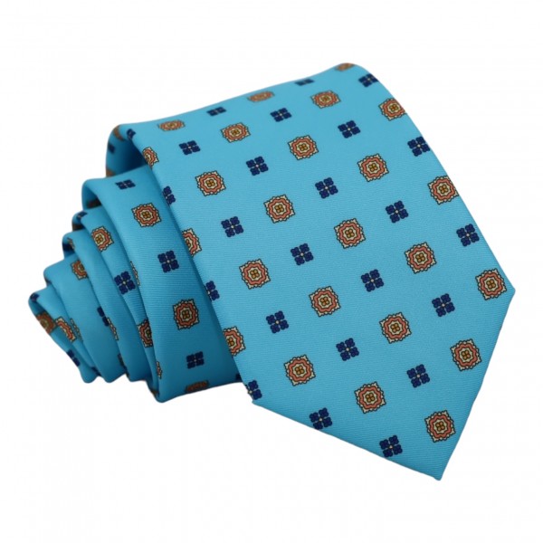 Γραβάτα Aqua/Μπλε/Καφέ Σχέδιο Printed 7.5 εκ. Γραβάτες Γραβάτα Aqua/Μπλε/Καφέ Σχέδιο Printed 7.5 εκ. Γραβάτες