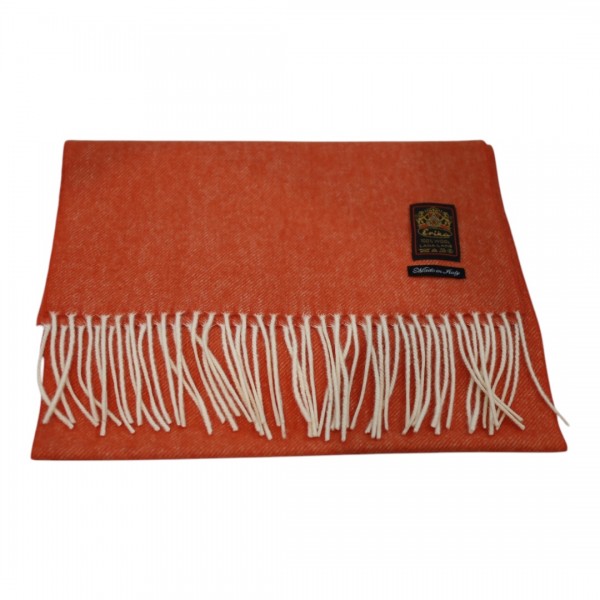 Κασκόλ από Μαλλί Μογγολίας Orange/White Reps Κασκόλ
